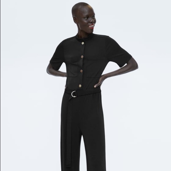 Zara flowy jumpsuit with buttons - Picture 1 of 6